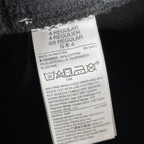 NEW Gap Jeans Womens 27 black denim skinny 1969 sculpt preppy classic - Picture 8 of 11